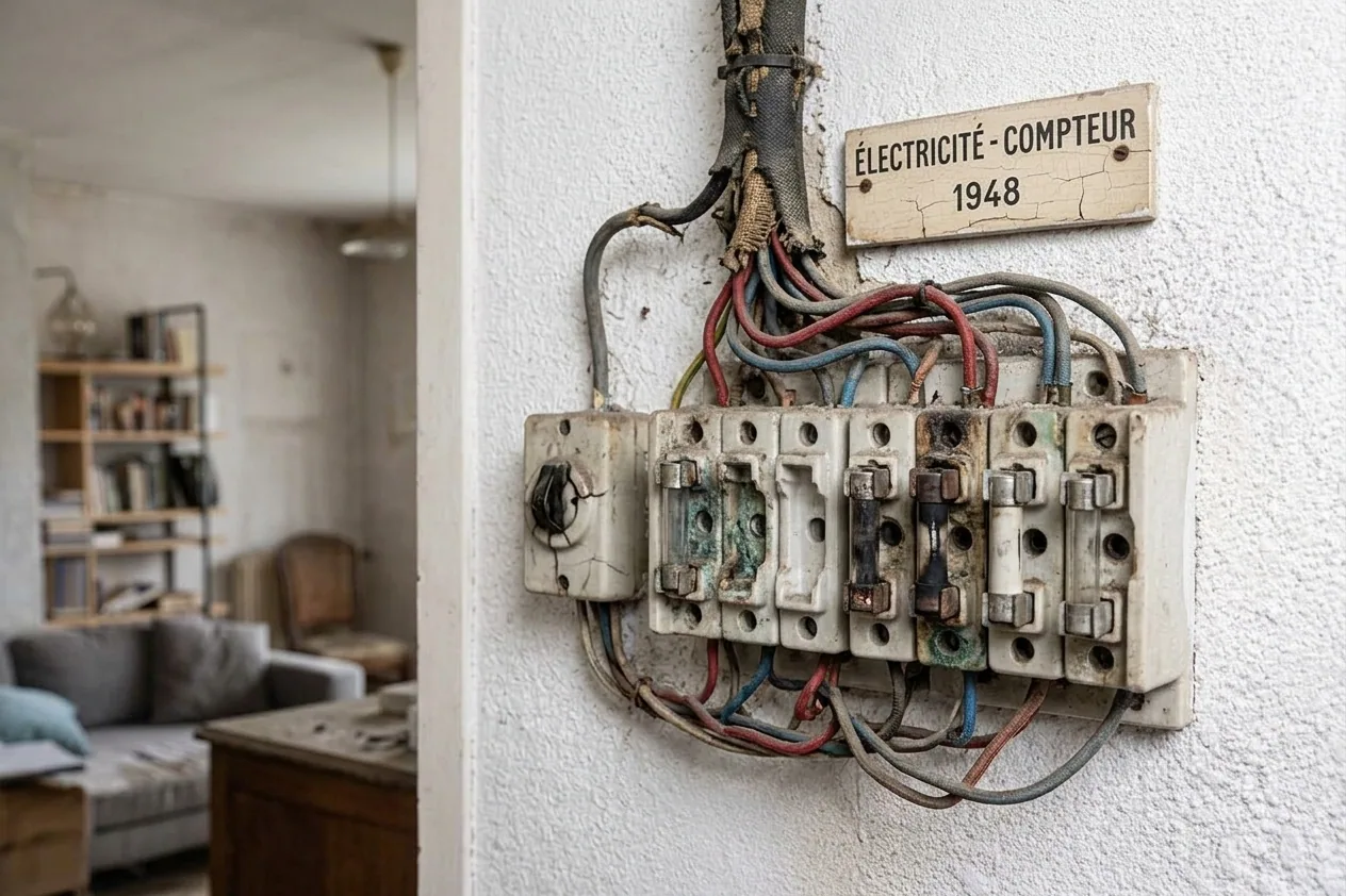 Électricien à Clichy — avant (chantier 1)